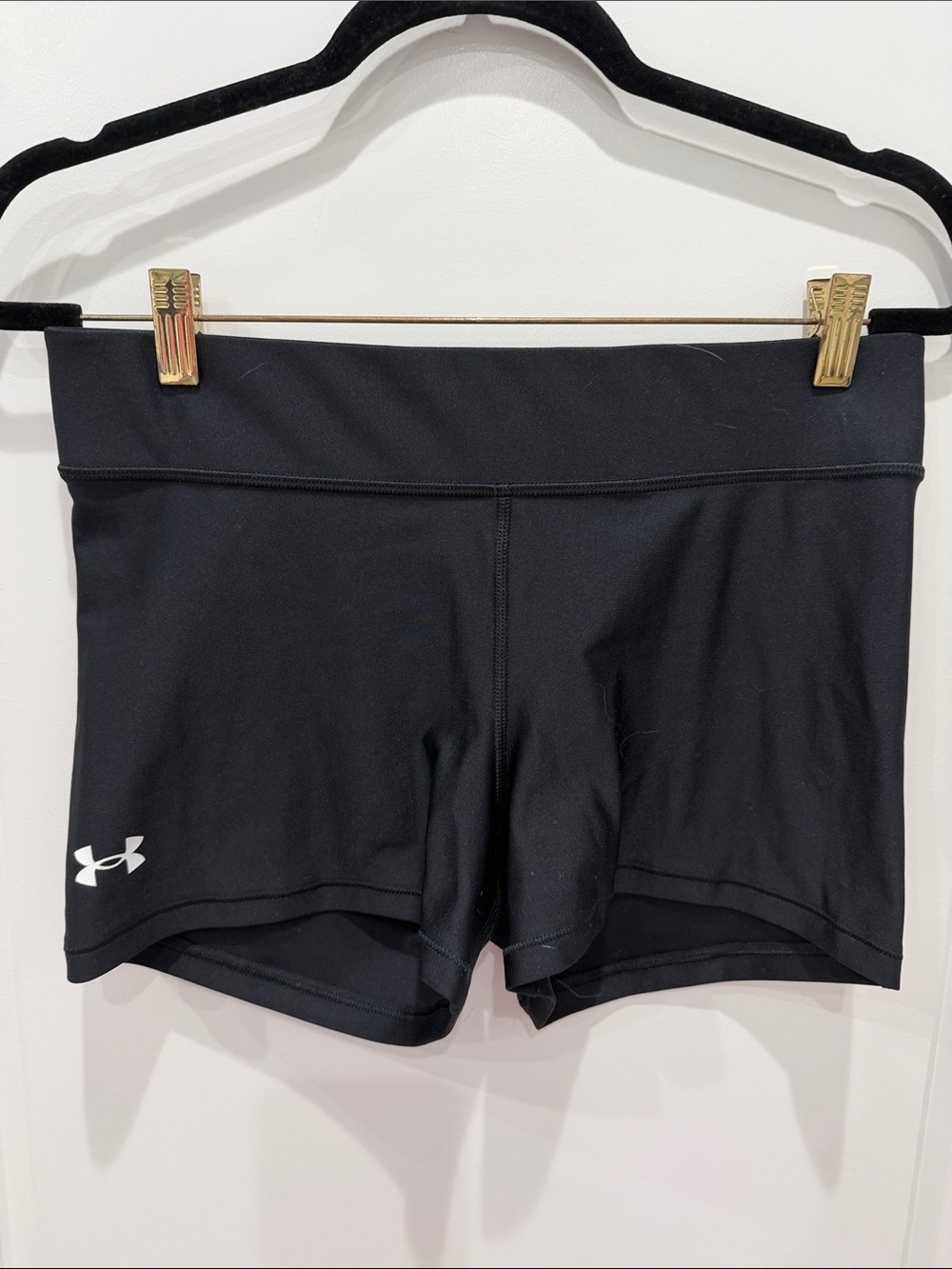 Under Armour Black Women's Compression Bike Shorts with Logo